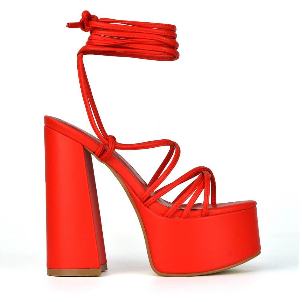 High Platform Block Heel Sandals