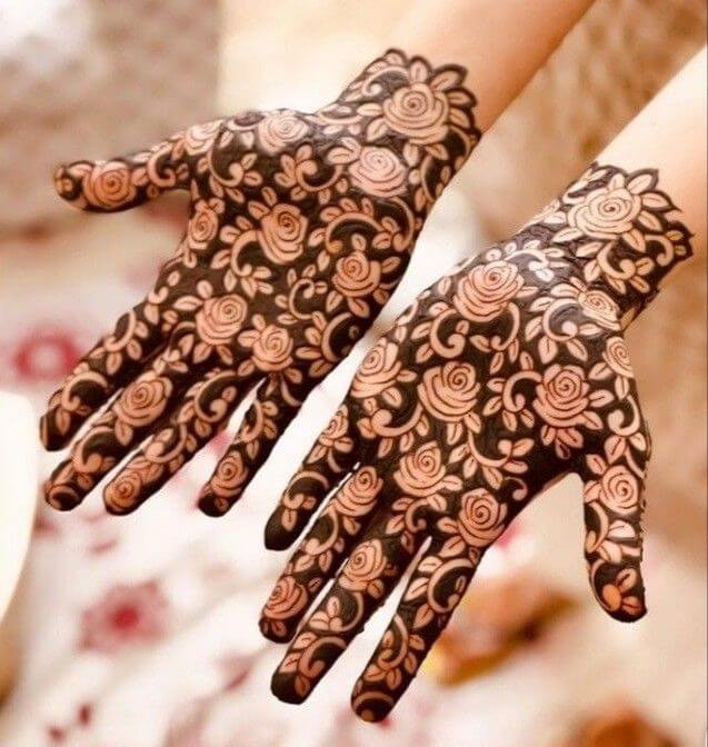 Beautiful 3D Henna Design For Front Hand!