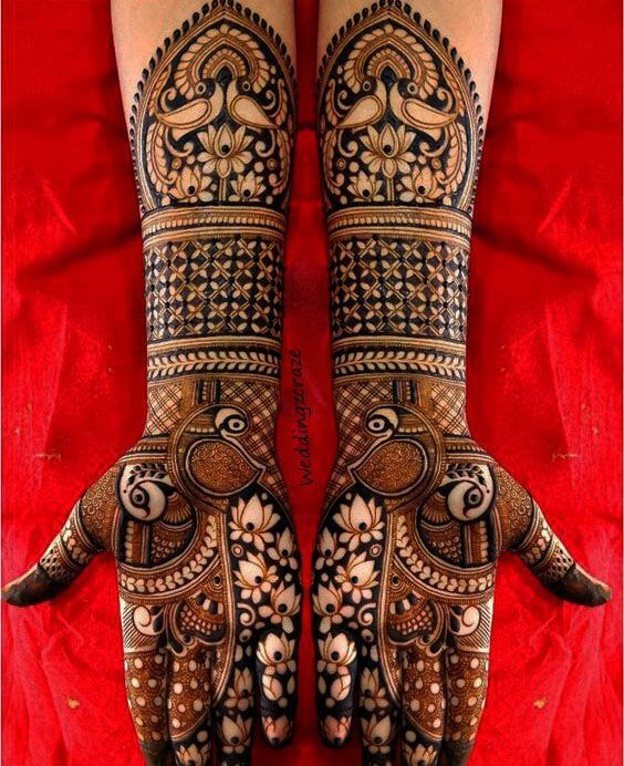 Bridal Om Symbol mehndi design